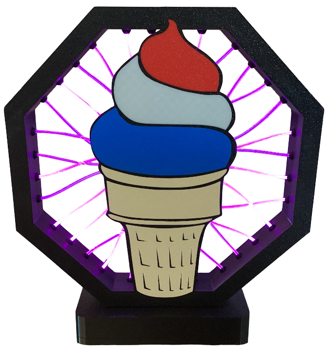 4th of July Ice Cream - Cover for Fiber Optic Lamp