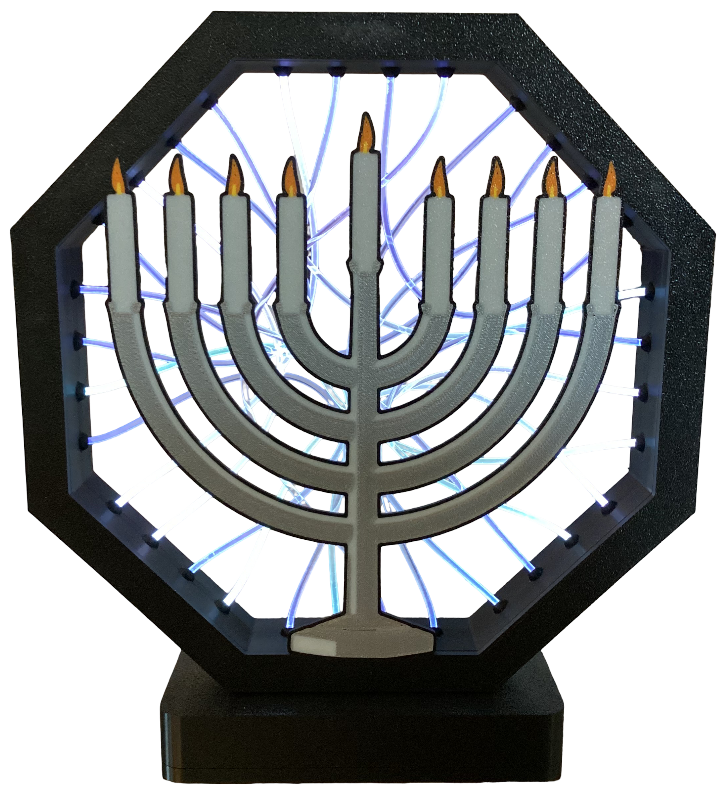 Menorah - Cover for Fiber Optic Lamp