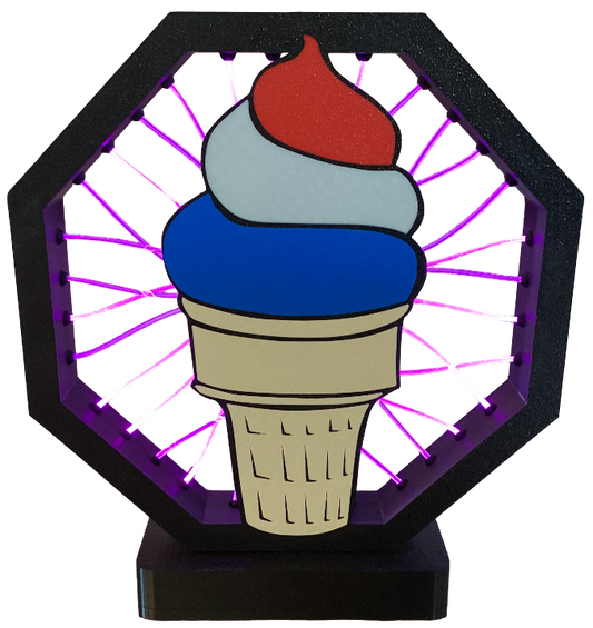 4th of July Ice Cream - Cover for Fiber Optic Lamp