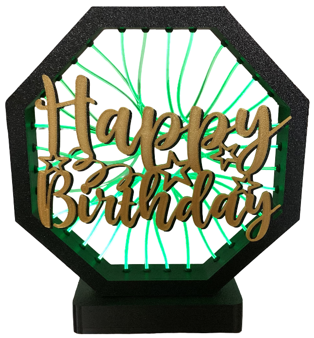 Happy Birthday - Cover for Fiber Optic Lamp