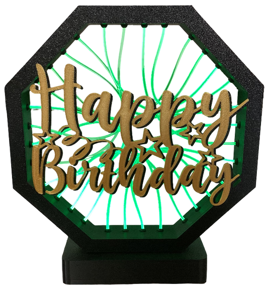 Happy Birthday - Cover for Fiber Optic Lamp