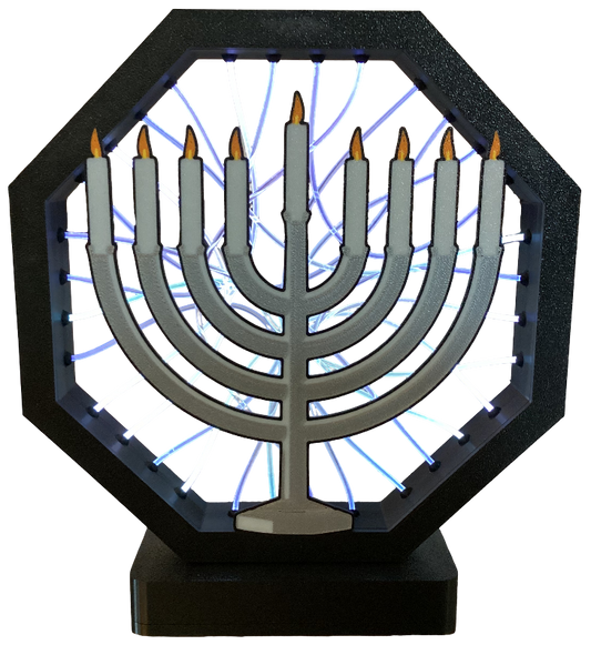 Menorah - Cover for Fiber Optic Lamp